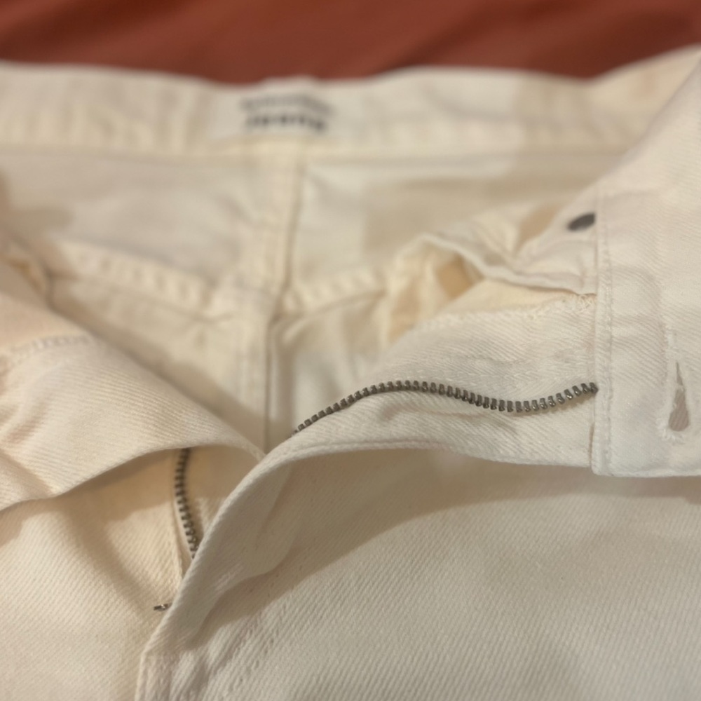 Reformation High-Rise White Ivory Julia Destroyed Jeans - Picture 5 of 16